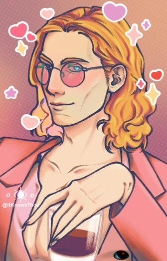 Lestat - Ilustração feita baseada no personagem Lestat de Lioncourt do seriado de TV da AMC "Entrevista com o Vampiro".