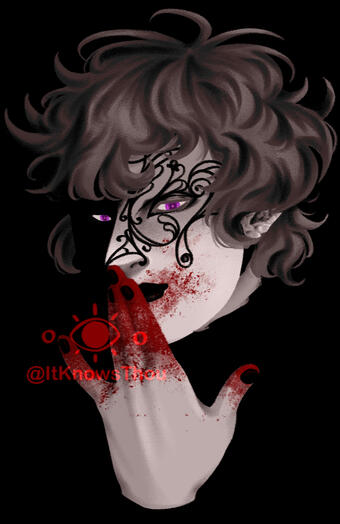 Noah AU - Ilustração de universo alternativo em que Noah é um vampiro.