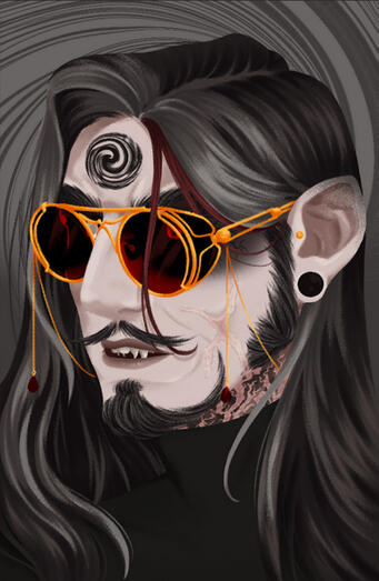 Caos - Ilustração para token do personagem para RPG.